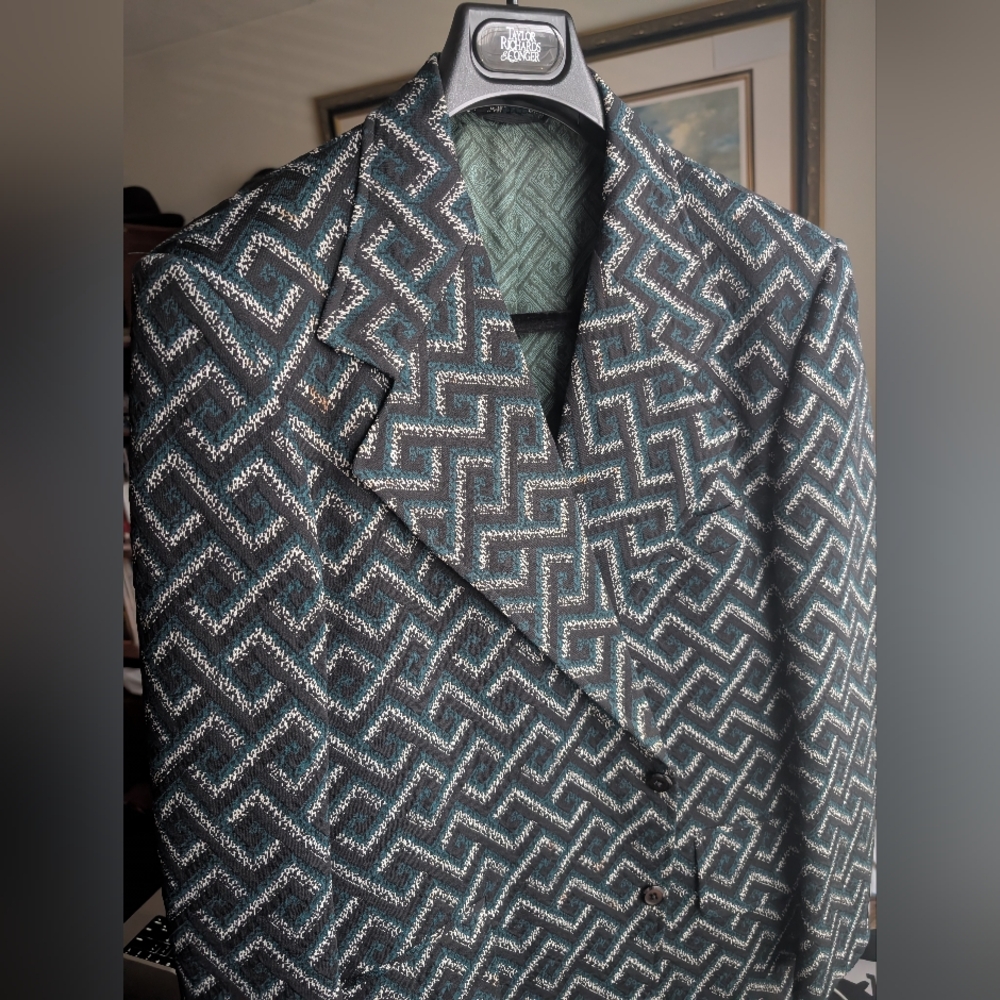 Vintage Petrocelli Jacquard Textured Blazer